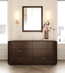 Fields - Modern Walnut Acacia Mirror