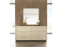 Florence - Modern Beige Leatherette + Gold Dresser