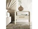 Florence - Modern Beige Leatherette + Gold Nightstand