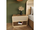 Gavin - Modern Natural Ash + Rattan Nightstand