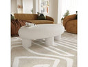 Gaynes - Modern Off-White Fabric Bench