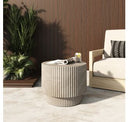 Gruver - Modern White Concrete End Table