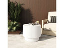Gruver - Modern White Concrete End Table
