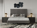 Hemlock - Modern Grey Velvet Bed