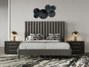 Hemlock - Modern Grey Velvet Bed