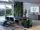 June - Modern Dark Grey & Walnut Buffet
