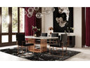 Marston Modern White Marble & Stainless Steel Dining Table