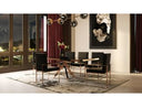 Trea - Modern Black Velvet & Rosegold Dining Chair