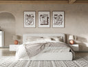 liam - modern ivory fabric upholstered bed