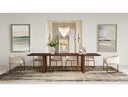 Livia - Modern Wenge & Gold Stainless Steel Dining Table
