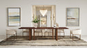 Livia - Modern Wenge & Gold Stainless Steel Dining Table