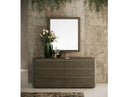 Lois - Modern Beige Shagreen + Brass Dresser