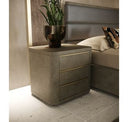 Lois - Modern Beige Shagreen + Brass Chest