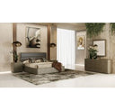 Lois - Modern Beige Shagreen + Brass Dresser