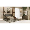 Lois - Modern Beige Shagreen + Brass Dresser