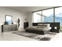 Manchester- Contemporary Platform Dark Grey Bed with Drawers