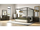 Manhattan - Contemporary Brown Oak and Gold Chest