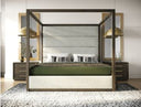 Manhattan - Contemporary Canopy Brown Oak Bedroom Set