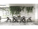 Mason Modern Glass & Black Ash Dining Table
