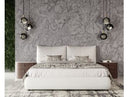 Patrick - Modern White Leather Bed