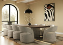Renzo Modern Oak & Concrete 118" Dining Table