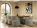 Santiago Modern Rectangular Wood Mosaic Dining Table