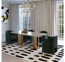 Rocky - Glam White Marble & Brush Gold Large Dining Table