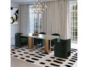Rocky - Glam White Marble & Brush Gold Dining Table