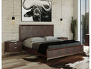 Shane - Modern Acacia & Brass Bed