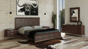 Shane - Modern Acacia & Brass Bed