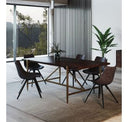 Shane - Modern Acacia & Brass Console Table