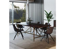 Seguin - Round Glass + Walnut Dining Table