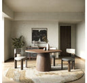 Depew - Mid-Century Modern Walnut Round Dining Table