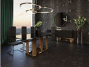 Pyrite - Modern Round Glass Dining Table