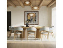 Truman - Mid-Century Modern Natural Oak Extendable Dining Table + 8 Chairs Set