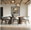 Truman - Mid-Century Modern Walnut Extendable Dining Table + 6 Chairs Set