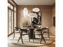 Weiss - Mid-Century Modern Wenge Round Dining Set