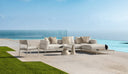CleoSoft Alu Modular Armless Section by Talenti, outdoor setting