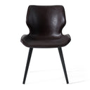 Moira - Modern Dark Brown Eco-Leather Dining Chair (Set of 2)