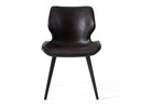 Moira - Modern Dark Brown Eco-Leather Dining Chair (Set of 2)
