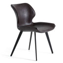 Moira - Modern Dark Brown Eco-Leather Dining Chair (Set of 2)