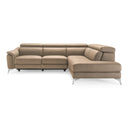 Monte Carlo - Italian Modern Cappuccino Leather Right Facing Sectional Sofa