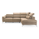 Monte Carlo - Italian Modern Cappuccino Leather Right Facing Sectional Sofa