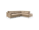 Monte Carlo - Italian Modern Cappuccino Leather Right Facing Sectional Sofa