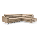 Monte Carlo - Italian Modern Cappuccino Leather Right Facing Sectional Sofa