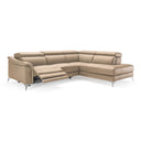 Monte Carlo - Italian Modern Cappuccino Leather Right Facing Sectional Sofa