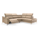 Monte Carlo - Italian Modern Cappuccino Leather Right Facing Sectional Sofa