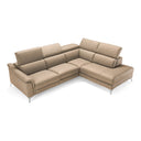 Monte Carlo - Italian Modern Cappuccino Leather Right Facing Sectional Sofa