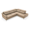 Monte Carlo - Italian Modern Cappuccino Leather Right Facing Sectional Sofa