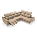 Monte Carlo - Italian Modern Cappuccino Leather Right Facing Sectional Sofa